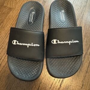 Champion Black Slide Sandals